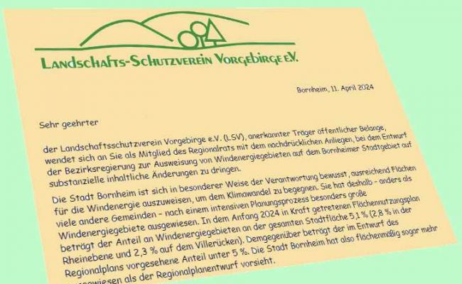 Windenergie: <br/>LSV wendet sich an Kölner Regionalrat